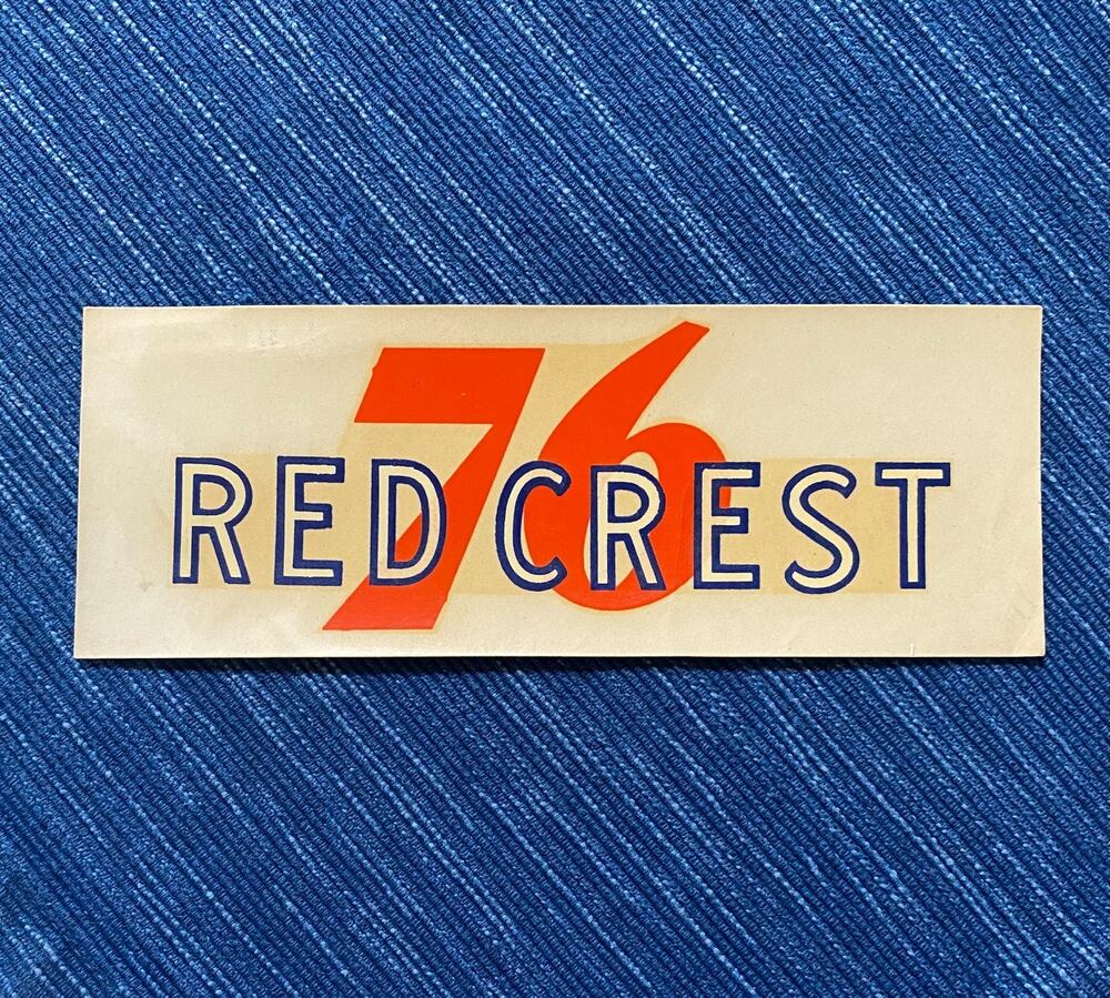 Vintage Union 76 Oil Red Crest California Decal Gas Station Travel Souvenir